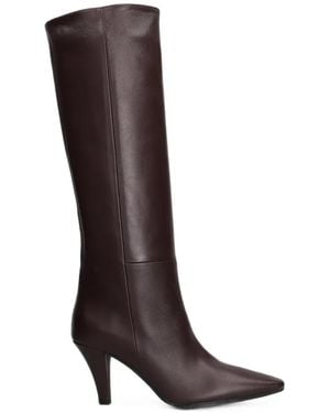 BIANCADI Square-Toe Knee-High Boots - Brown