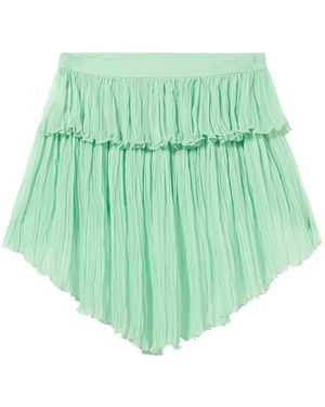 Blumarine Asymmetric-Hem Mini Skirt - Green
