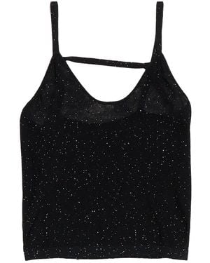 Bimba Y Lola Sparkly Embellished Camisole - Black