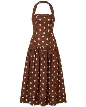 Nicholas Vivianne Midi Dress - Brown
