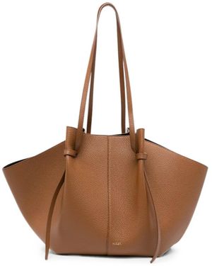 Yuzefi Large Mochi Leather Shoulder Bag - Brown