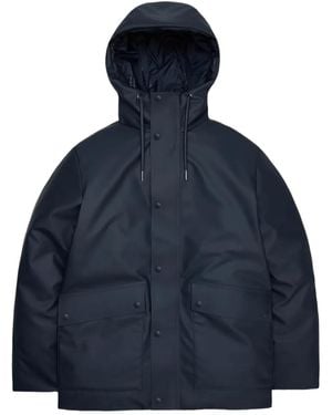 Rains Waterproof Hooded Jacket - Blue