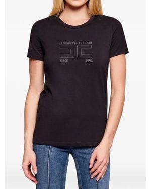 Elisabetta Franchi Logo T-Shirt - Black