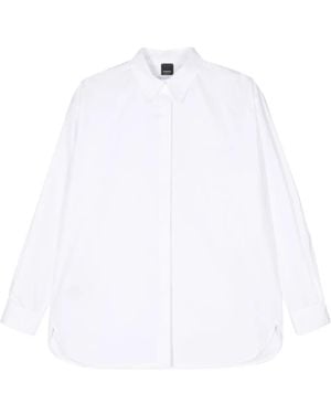 Pinko Logo-Embroidered Shirt - White