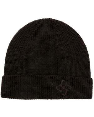 Tagliatore Embroidered Beanie - Black