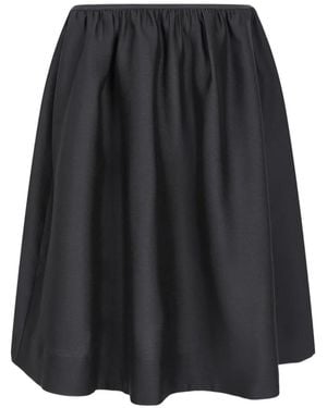 JNBY Shirred A-Line Midi Skirt - Black