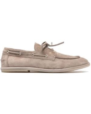 Officine Creative Love 101 Suede Boat Shoes - Natural