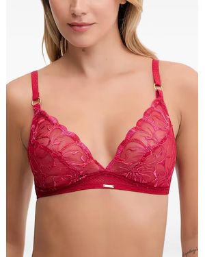 Chantelle Fleurs Lace-Detail Bra - Red