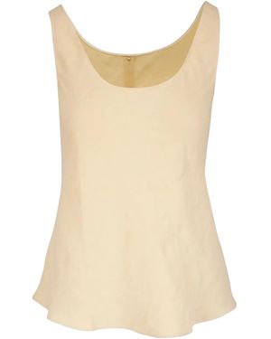 Peter Cohen Scoop-Neck Sleeveless Top - Natural