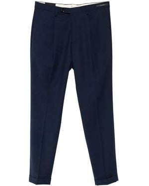 Michael Coal Pantalon Plissé Mc Frederick À Ourlet Retroussé - Blue