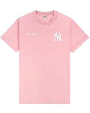 Sporty & Rich New York Yankees T-Shirt - Pink