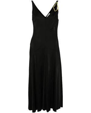 Lanvin Eyelet-Detailing Dress - Black