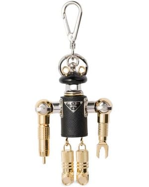 Prada ロボットチャーム キーホルダー - メタリック