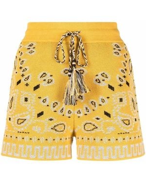 Alanui Pique Bandana-print Shorts - Multicolor