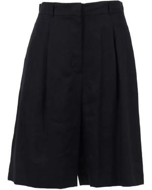 Max Mara Linen Bermuda Shorts - Blue