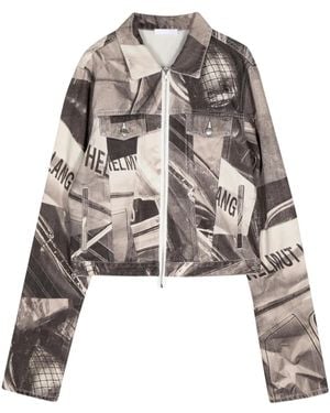 Helmut Lang Car-Print Denim Shirt Jacket - Multicolor