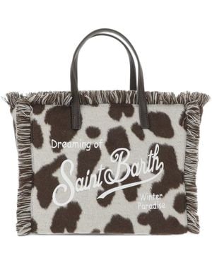 MC2 Saint Barth Colette Animal-Print Tote Bag - White