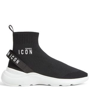 DSquared² Fly Sock-Style Trainers - Black