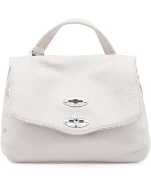 Zanellato Stud-Embellished Leather Tote Bag - White