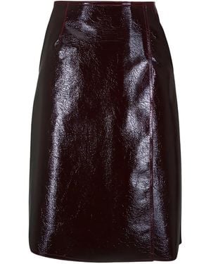 ODEEH Zip Midi Skirt - Purple