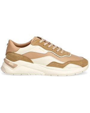 BOSS Panelled-Design Trainers - Natural