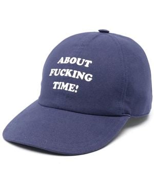 Stella McCartney Cappello Da Baseball Con Stampa Slogan - Blu