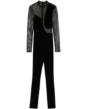 Nissa Velvet Jumpsuit - Black