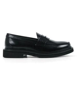 KARL LAGERFELD Leather Loafers - Black