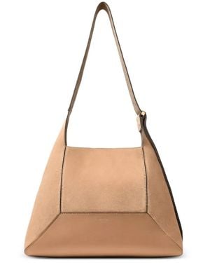 Jimmy Choo Schultertasche Aus Wildleder - Natur