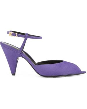 Sergio Rossi Beak Slingback Sandals - Purple
