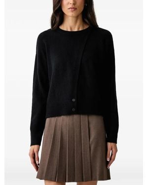 DKNY Asymmetric Button-Fastening Cardigan - Black