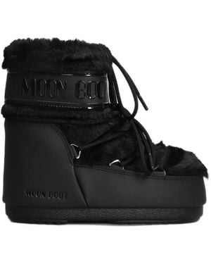 Moon Boot Icon Low Faux-Fur Boots - Black