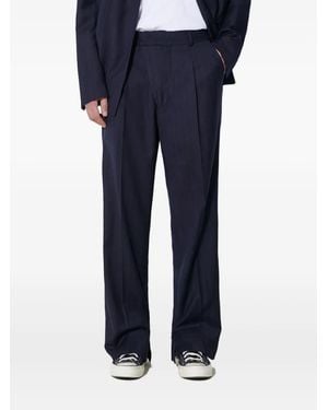 424 Pantaloni Gessati Con Piega - Blu