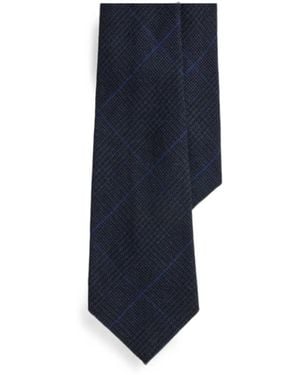 Ralph Lauren Check Cashmere Tie - Blue