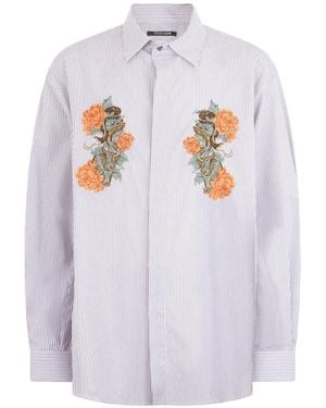 Roberto Cavalli Camicia Con Ricamo - Bianco