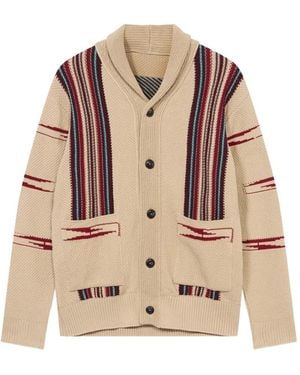 Fortela Henryc Patterned Cardigan - Natural