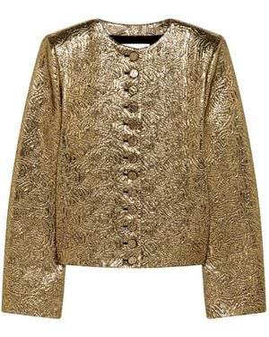 MSGM Strukturierte Jacke Im Metallic-Look - Natur