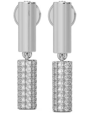 SOLO for Diamonds Boucles D'Oreilles Pendantes Serties De Diamants - White