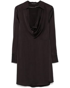 KARL LAGERFELD Logo-Chain Detailed Mini Dress - Black
