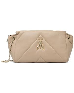 Patrizia Pepe Logo Plaque Cross Body Bag - Natural