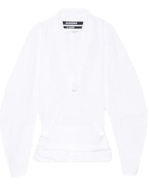Jacquemus Colombe V-Neck Blouse - White