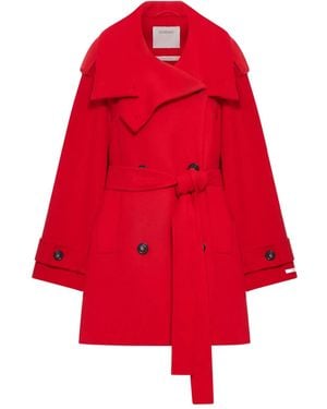 Sportmax Belted Double-Breasted Trench Coat - Red