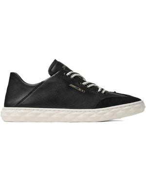 Jimmy Choo Baskets Diamond En Cuir - Noir