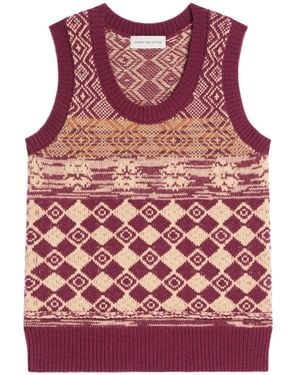 Dries Van Noten Pullover Aus Jacquard - Rot