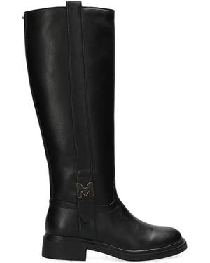 Mexx Logo Plaque Knee-High Boots - Black