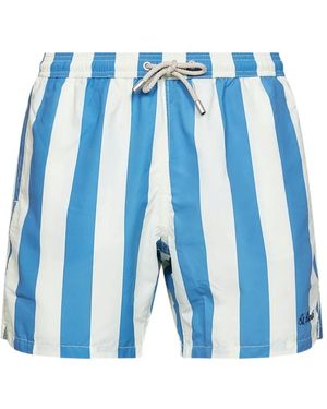 MC2 Saint Barth Syros Striped Swim Shorts - Blue