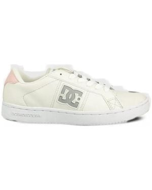 DC Shoes Logo-Patch Perforated Sneakers - White