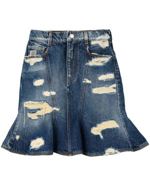 Marc Jacobs The Rip&Repair Fluted Mini Skirt - Blue