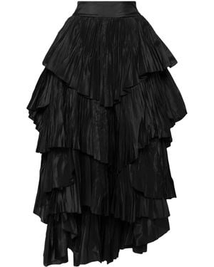 Saiid Kobeisy Layered Asymmetric Skirt - Black