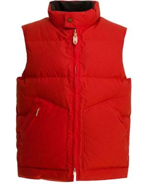 Ceccarelli Quilted Padded Gilet - Red